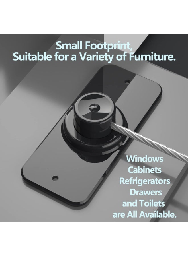 Peachjoy 2pcs Refrigerator Lock with Key and  Fridge Lock with Digital Password, Fridge Locks,Lock for Fridge Freezer, Cabinets and Drawers, Closets, Windows, Refrigerator Lock with 2 Keys - Image 3